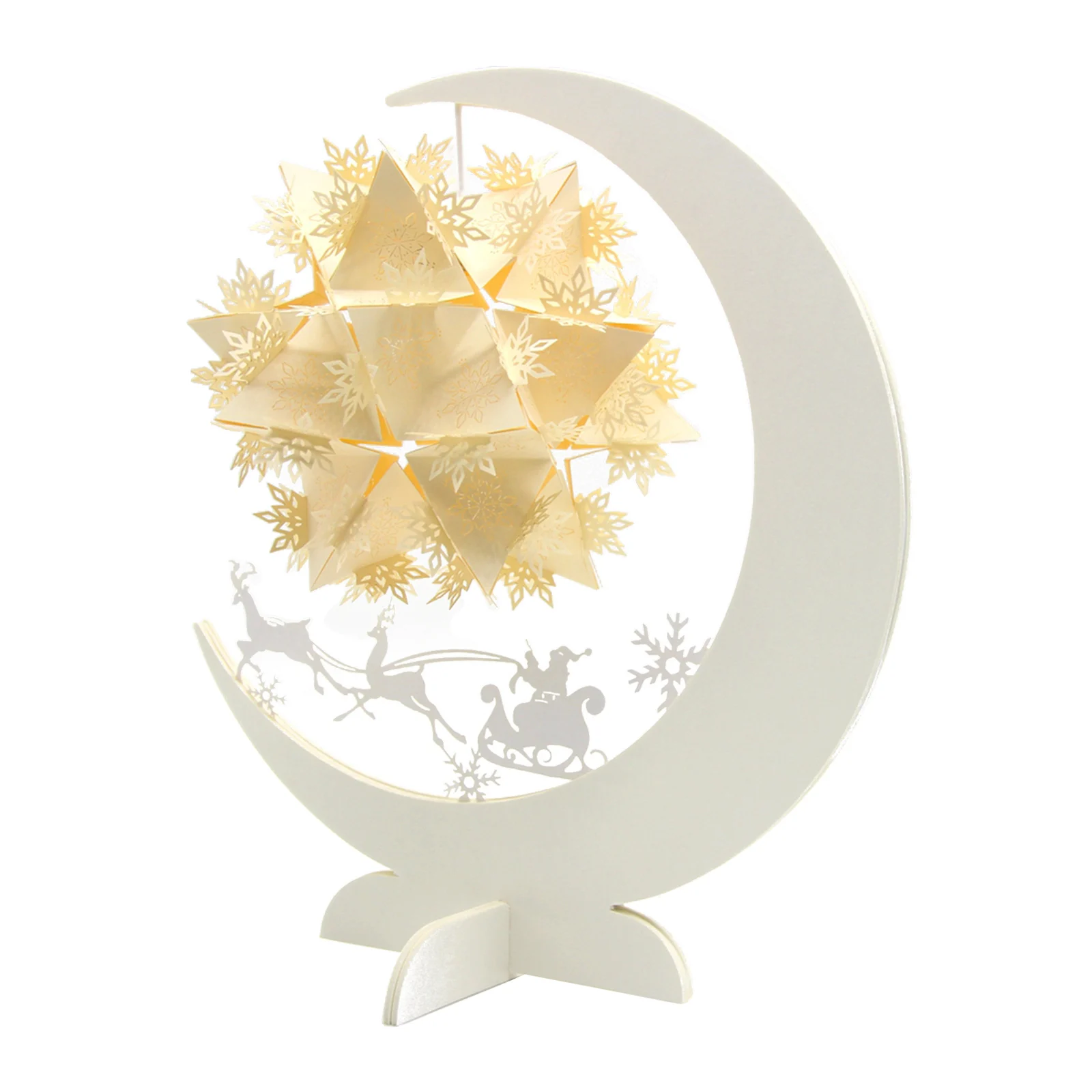 

Novelty Night Light 3D Moon Shape Paper Art Sculpture Model Toy Home Decor DIY Paper Craft Model Gift