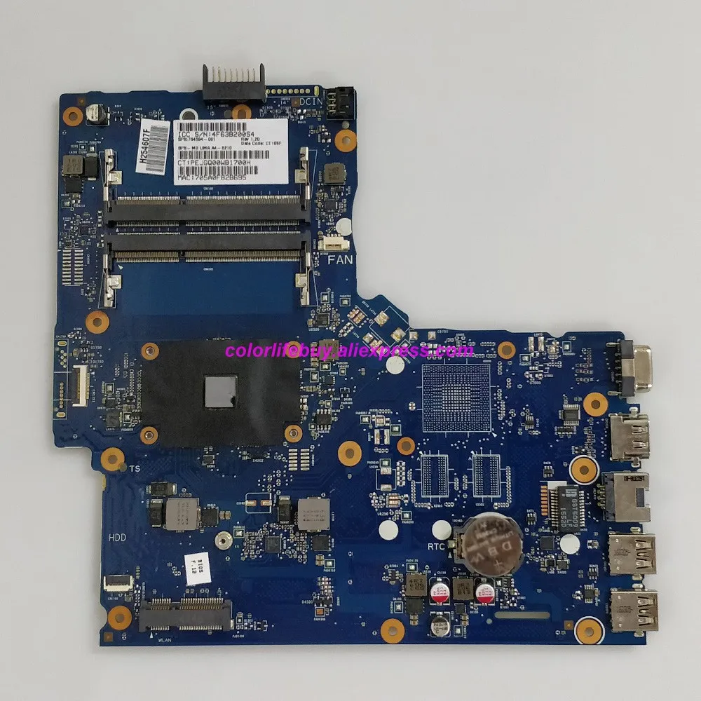 Genuine 764684-001 764684-501 764684-601 6050A2612501-MB-A02 w A4-6210 UMA Laptop Motherboard for HP 355 G2 Notebook PC