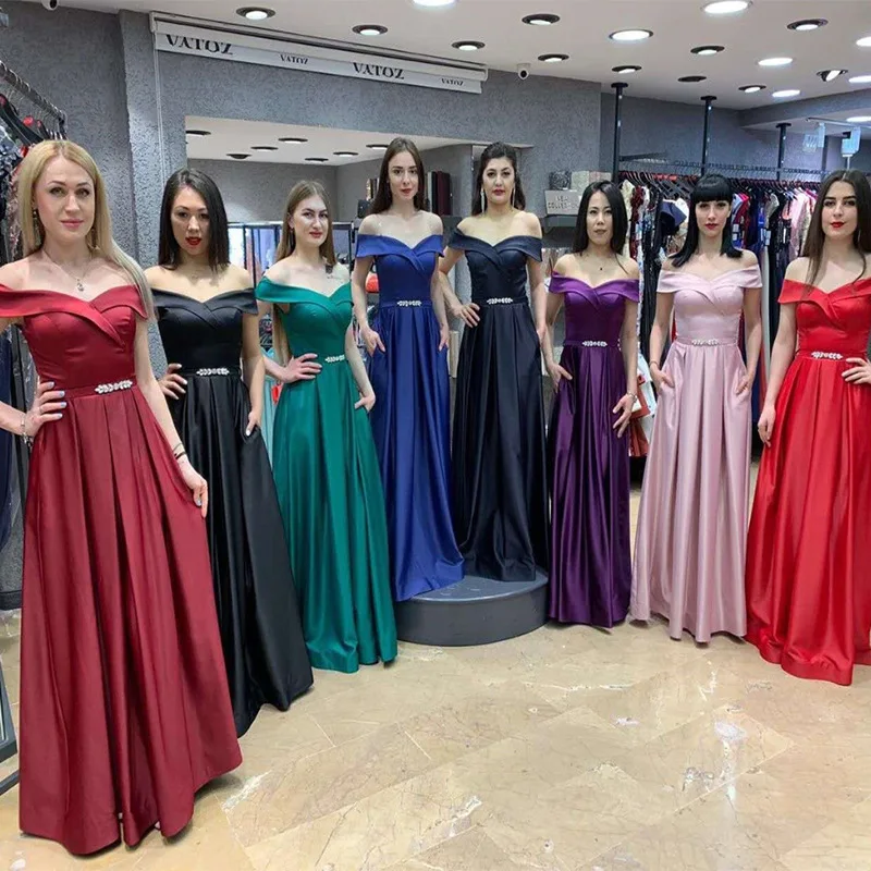 ES2749 бордовое/зеленое вечернее платье с открытыми плечами праздничное платье на свадьбу для девочек платье для выпускного вечера, Дубай, Длинные свадебные платья, Robe De Soiree