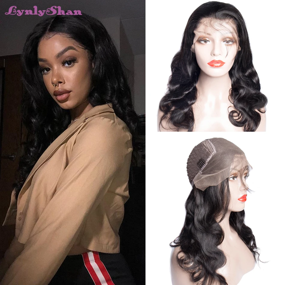 HD прозрачные передние парики на сетке бразильские волнистые человеческие волосы