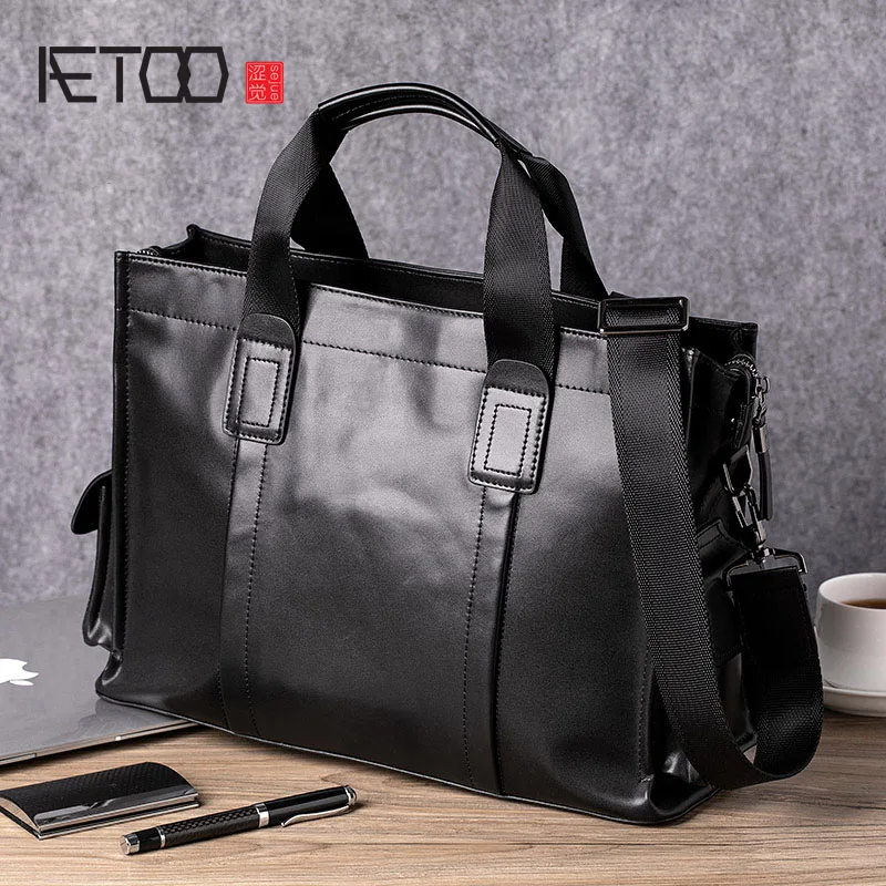

AETOO Business first-layer leather handbags, men's leather computer bags, casual shoulder bags, briefcases