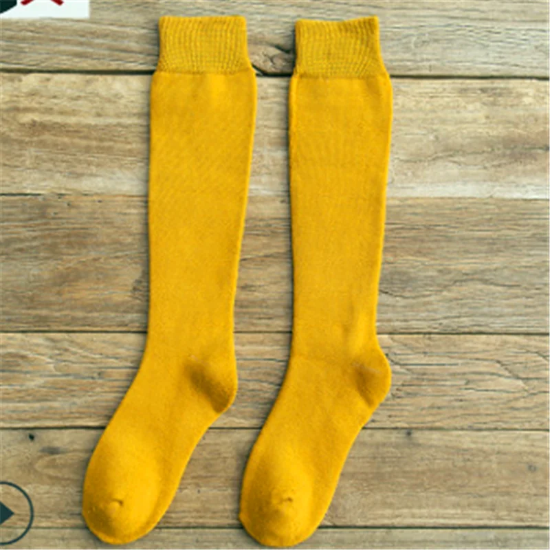 Женские высокие носки толстые махровые из чистого хлопка теплые с плюшевой