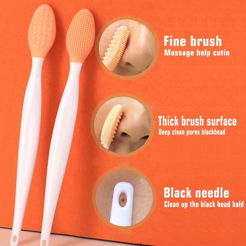 Чистка лица силиконовая Кисть Отшелушивающий нос для чистки угрей щетка