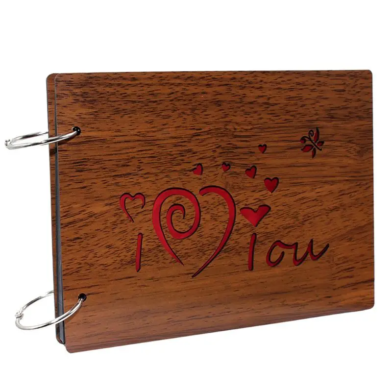 DIY Фотоальбом с деревянной обложкой юбилей альбом для скрапбукинга 8X6 дюймов