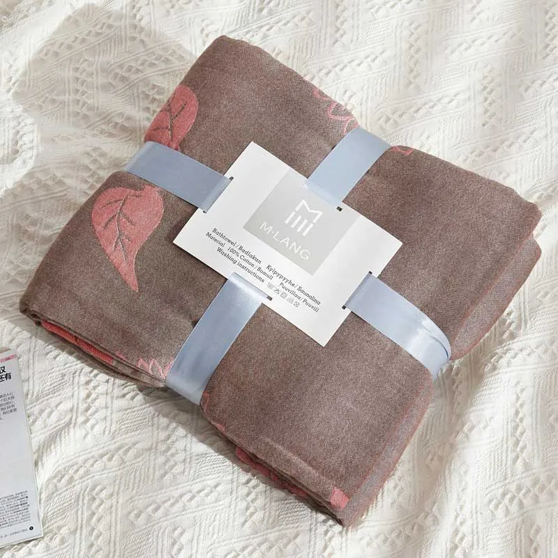 Хлопковое газовое домашнее постельное белье покрывало на диване шезлонг бланке