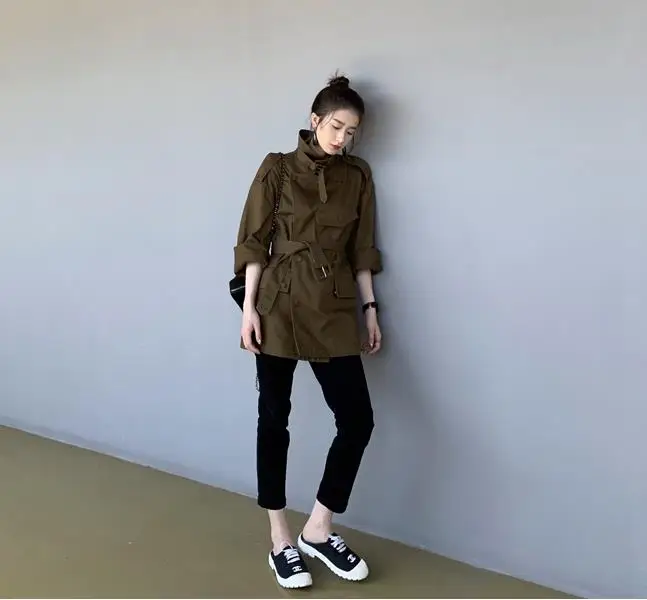 Повседневные Узкие хлопковые брюки с высокой талией для женщин 2019 однотонные