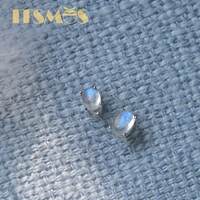 itsmos aaa natural moonstone earrings blue moonlight stone s925 silver studs for women romantic delicate jewelry gift