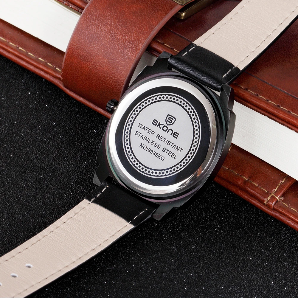 Часы наручные SKONE Мужские кварцевые с календарем модные брендовые роскошные