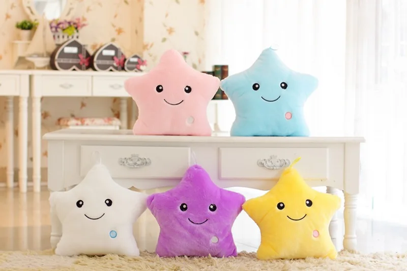 Illuminate Star Shape Baby Pillow Plush Illuminated Heart Cushion Decoration Emoticon | Игрушки и хобби
