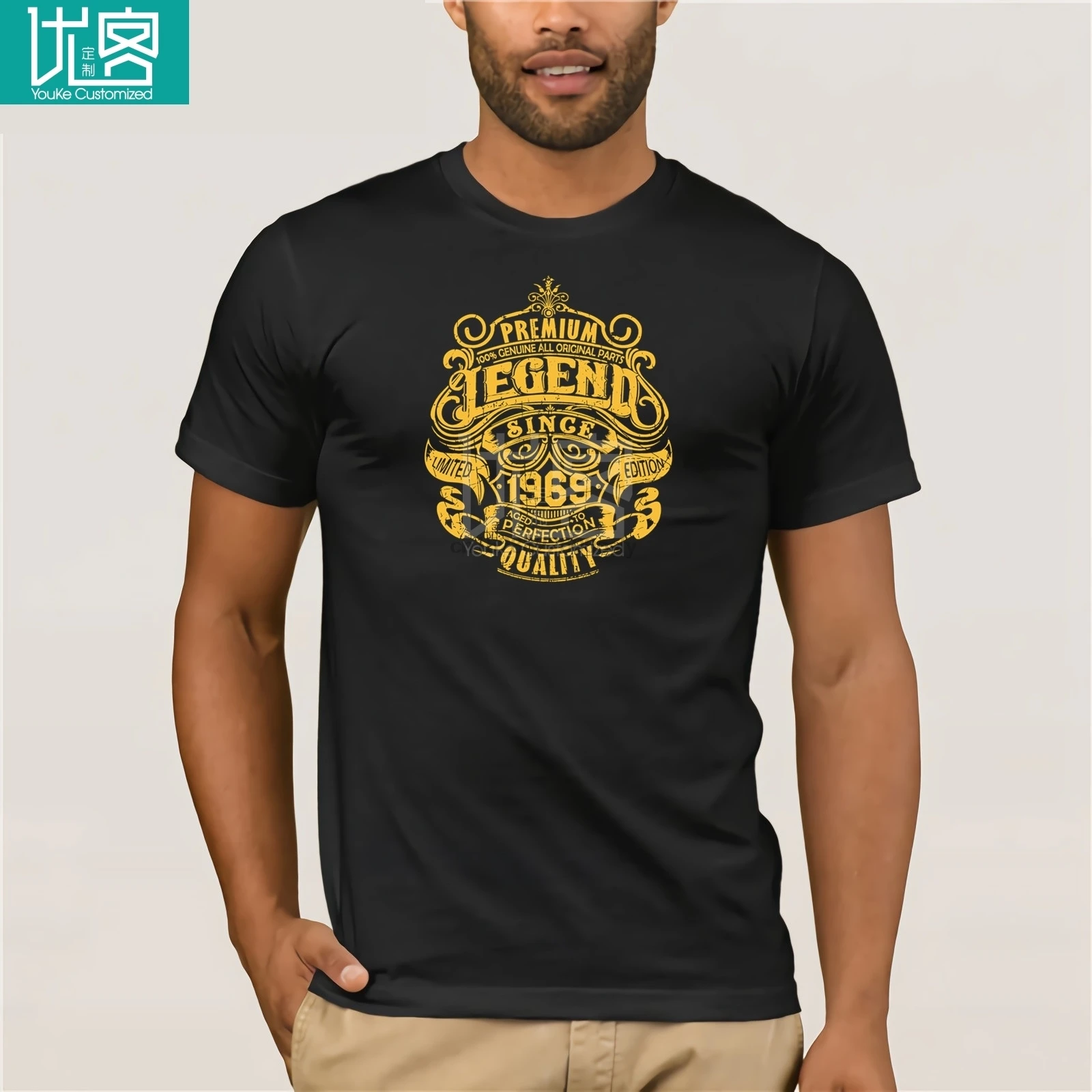 Летняя футболка с круглым вырезом из хлопка Мужская Винтажная забавной легендой