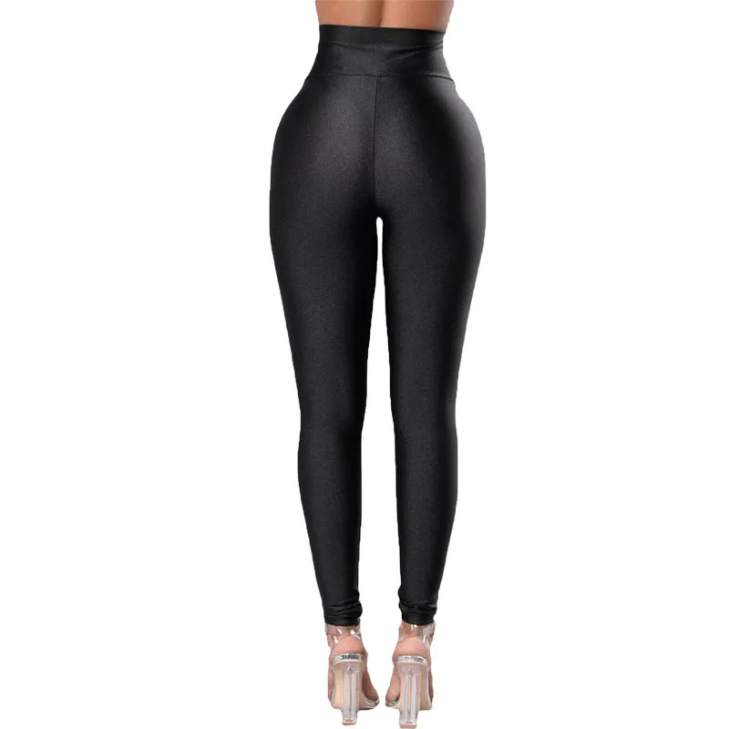 

Plus Size Black Leggings Women High Waist Push Up Leggings Sport Women Fitness Stretch Exercise Slim Was Thin Seamless Leggings