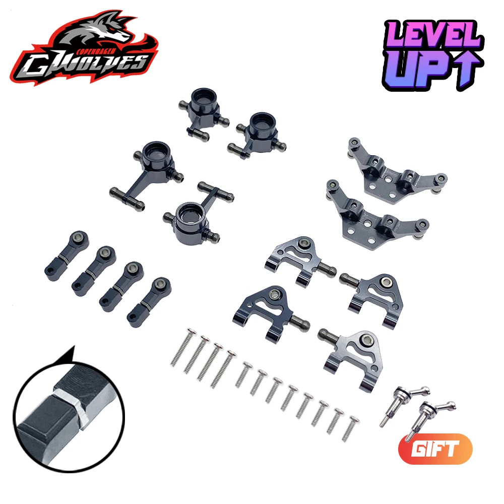 Metal CVD wheel Nut shock Shock absorber Tie rod Swing arm Steering cup wltoys 1/28 K969 K979 K989 K999 P929 P939 RC Upgrade | Игрушки и