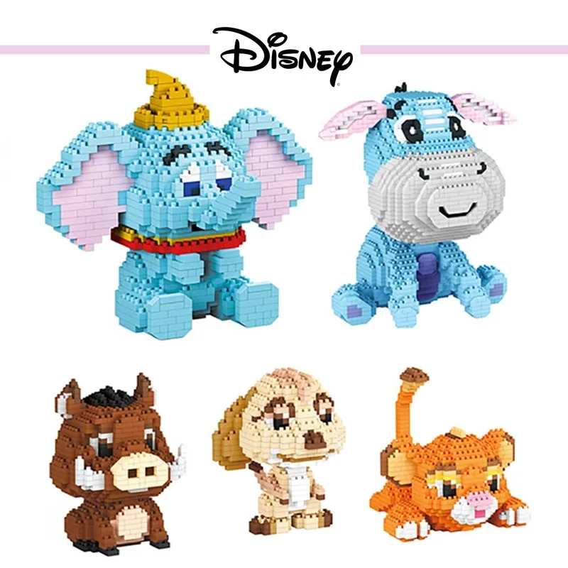 

Disney Mickey Mouse Minne Dumbo Simba Goofy Dog Eeyore Timon Pumbaa Diamond Small Particle Building Blocks Model Toys Kid Gift