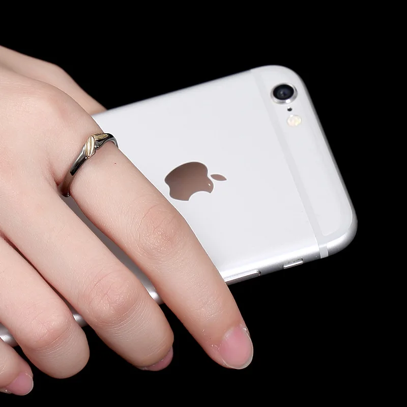 Leouerry простой Винтаж бамбук Открытое кольцо 925 стерлингового серебра кольца на