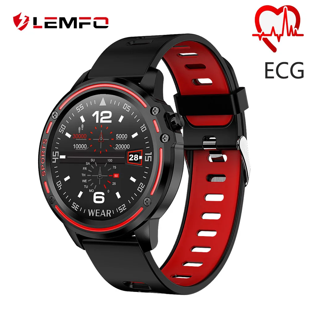 LEMFO L8 полностью круглые умные часы с сенсорным экраном для мужчин PPG+ ECG IP68 Водонепроницаемые для Android IPhone спортивные умные часы долгое время в режиме ожидания