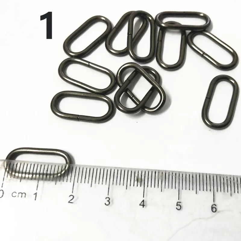 NO1 16MM Gunblack 50 шт. металлическое овальное кольцо пряжки для наручных часов аксессуары для рукоделия Швейные 16 мм 20 мм 25 мм 32 мм 35 мм 38 мм 50 мм 65 мм кожаные сумки с заклепками - Цвет: NO1 16MM Gunblack