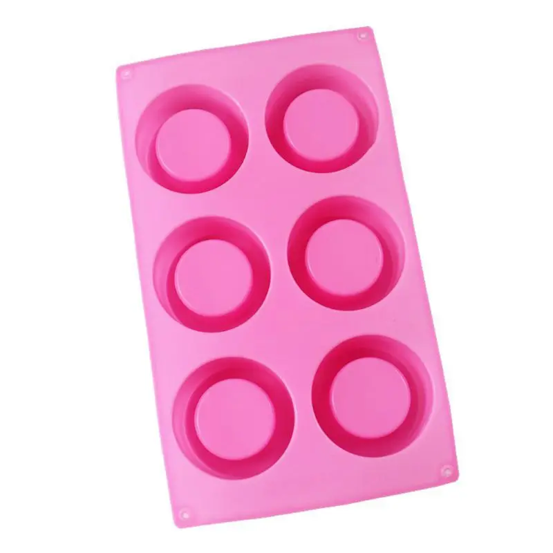 

6-Cavity Handmade Resin Cups Ice Tray Round Silicone Shot Glass Bottle Mold