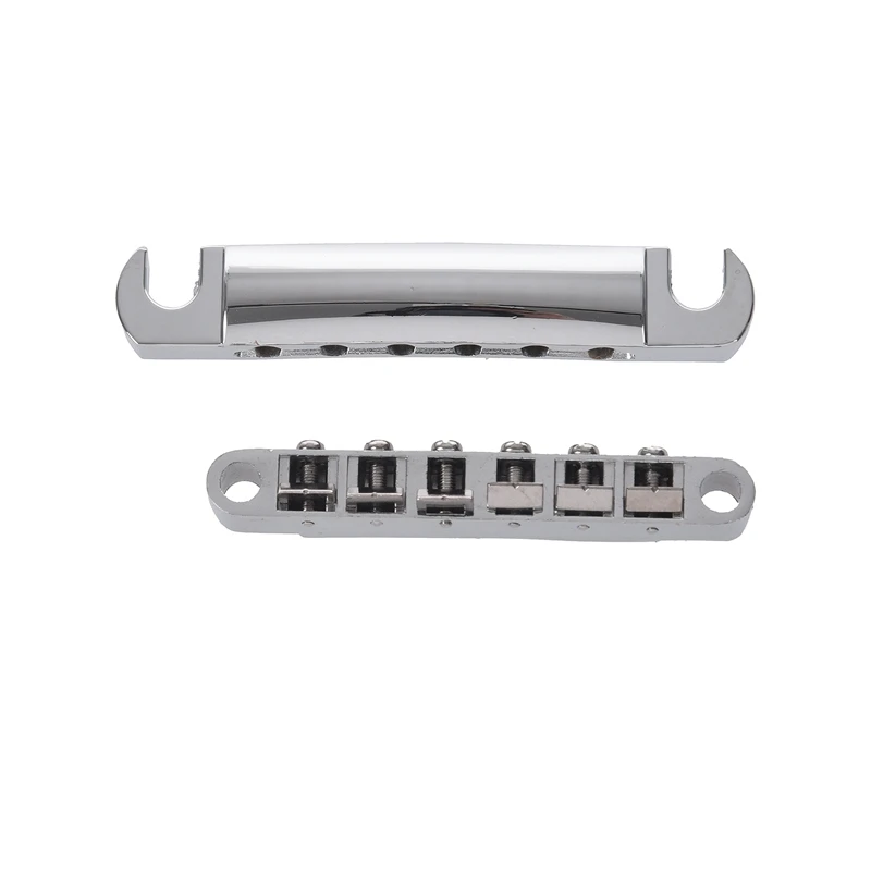 

1 Set Tune-O-Matic Bridge Tailpiece Tail for Les Paul LP with 1 Set String Tuning Pegs Keys 3 Left 3 Right Heads Knobs