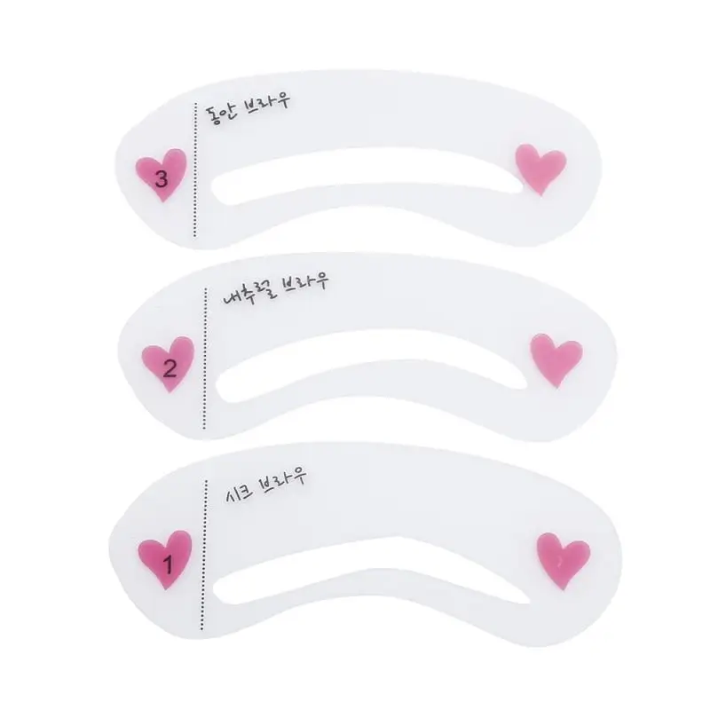 3 шт. многоразовые для бровей трафареты рисования карта Профессиональный шаблон