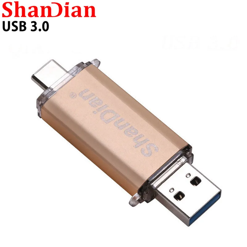 USB флеш накопитель SHANDIAN usb 3.0 Type C 3 0 Металлический на заказ 64/32/16/8 ГБ|USB