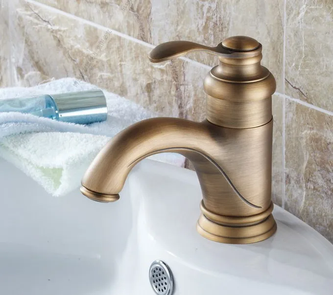 Vintage Retro Antique Brass Bathroom Vessel Sink Basin Mixer Tap Faucet One Hole Single Handle mnf051 | Обустройство дома