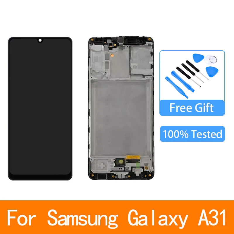 

6,4 ''Оригинальный Для Samsung Galaxy A31 A315 ЖК-дисплей сенсорный экран дигитайзер часть для Samsung A31 A315F A315N A315G