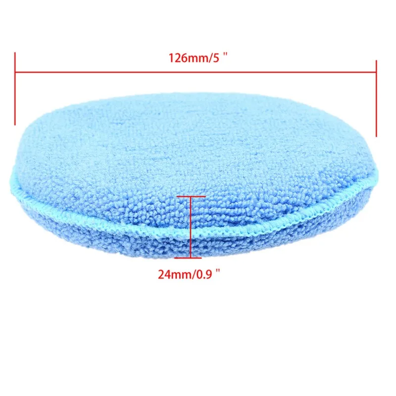 1/5 шт. круглые синие аппликаторы для воска из микрофибры|polishing sponge|wax applicator padsapplicator