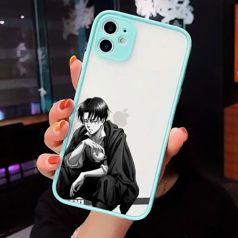 

Japan anime Attack on Titan Phone Case matte transparent For iphone 7 8 11 12 plus mini x xs xr pro max cover