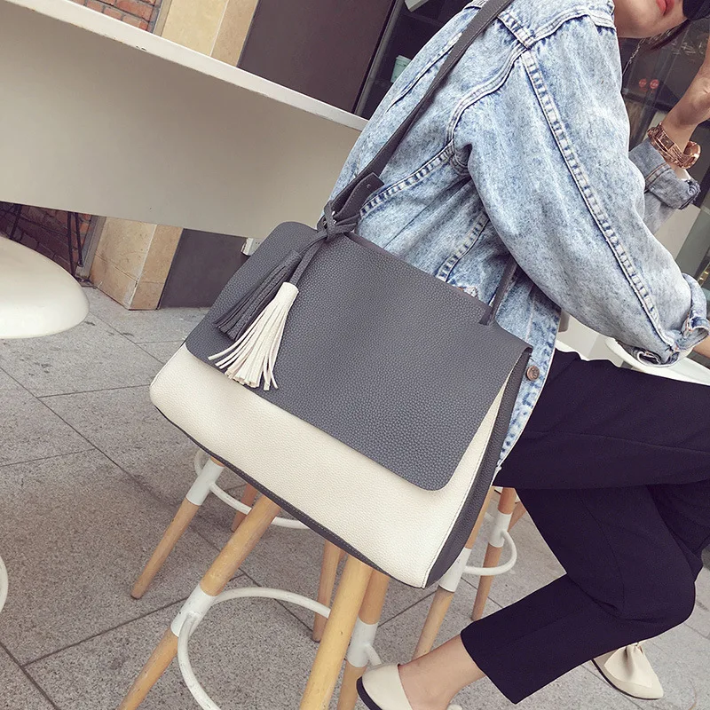 

New Style for Autumn and Winter Women's Embossed Leather Shoulder Bag Simple Fan Bike Packet
