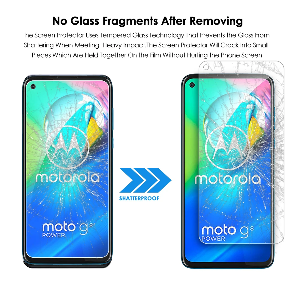 

4 Pcs Glass Screen Protector For Motorola G8 Power G Power Tempered Glass 9H Protective Film On Motorola G8 Stylus Screen Guard
