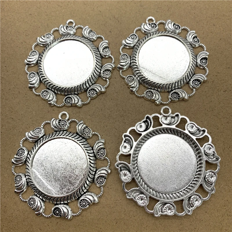 Настройки кабошона из сплава 2 шт. 25 мм стеклянный кабошон металлическая основа