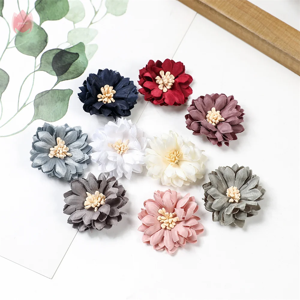 

10Pcs 4Cm Silk Artificial Flower Eco-Friendly Flowers Head For Wedding Home Vertical Garden Decoration Diy Handmade Accessories