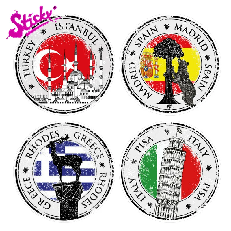 Липкий Стамбул Турция Ретро Стиль штамп наклейка на автомобиль грузовик ноутбук