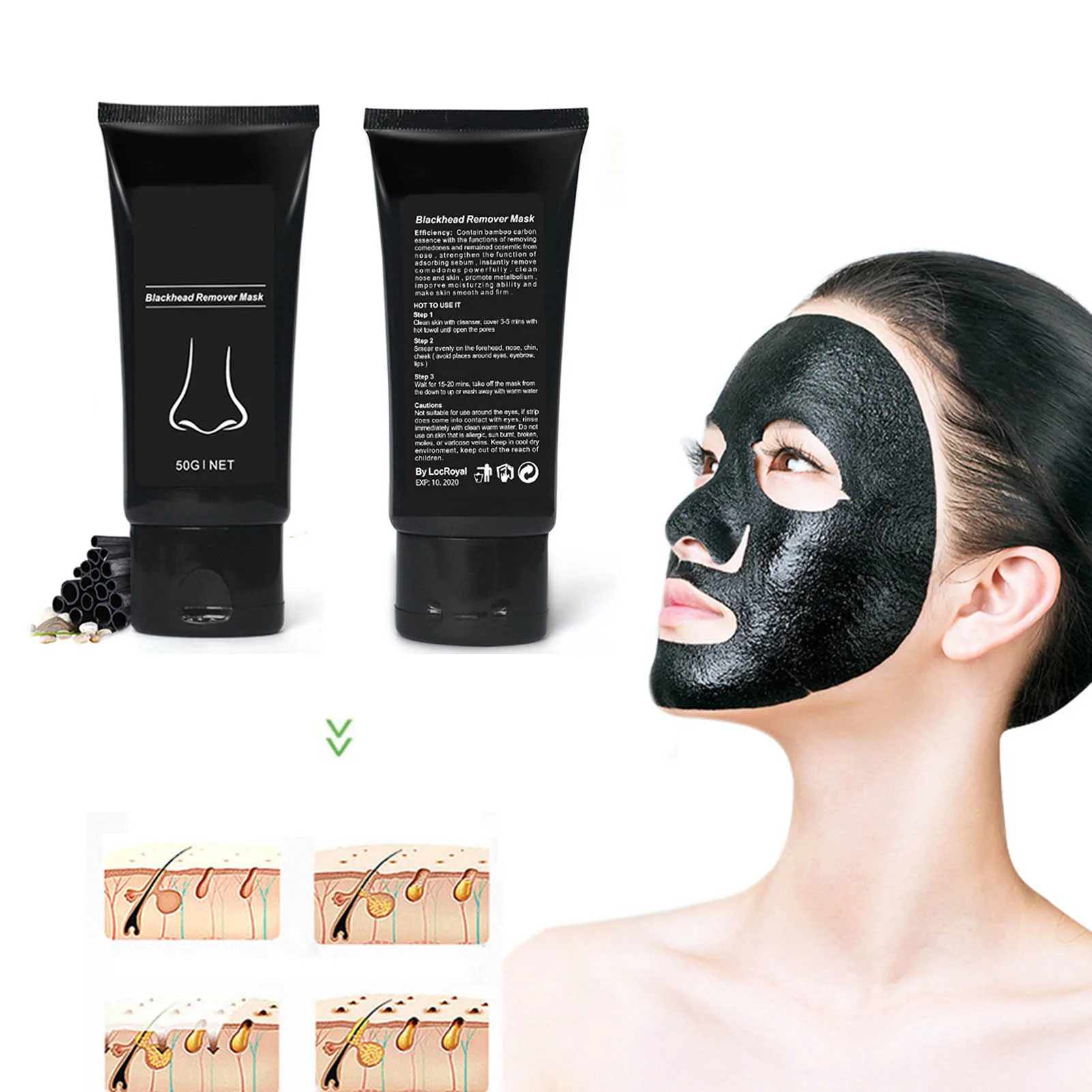 Средство для удаления черных точек AUQUEST маска лица контроля жирности носа