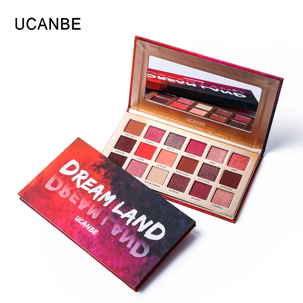 Палитра теней для век UCANBE Dreamland 18 цветов матовые тени пигмент телесного цвета