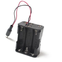 500pcslot 6 x 1 5v aa back to back diy clip battery holder with dc5 52 1mm plug 9v 6 slots batteries case storage box shell