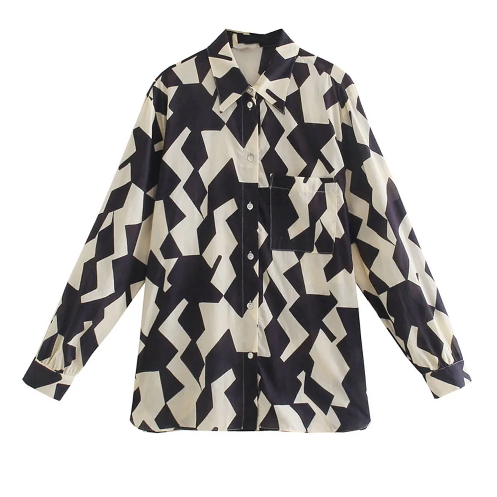 

Шифоновая рубашка, женский летний топ, верхняя одежда, однобортная блузка с длинным рукавом и карманами, 2021