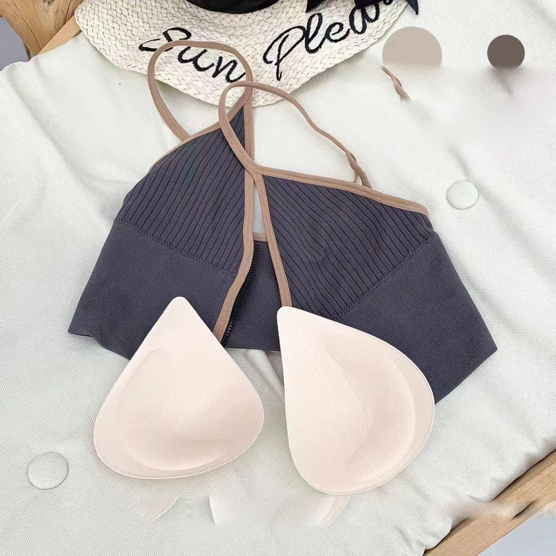 

Zipper Crop Top Bra Women Tank Top Sleeveless Camisole