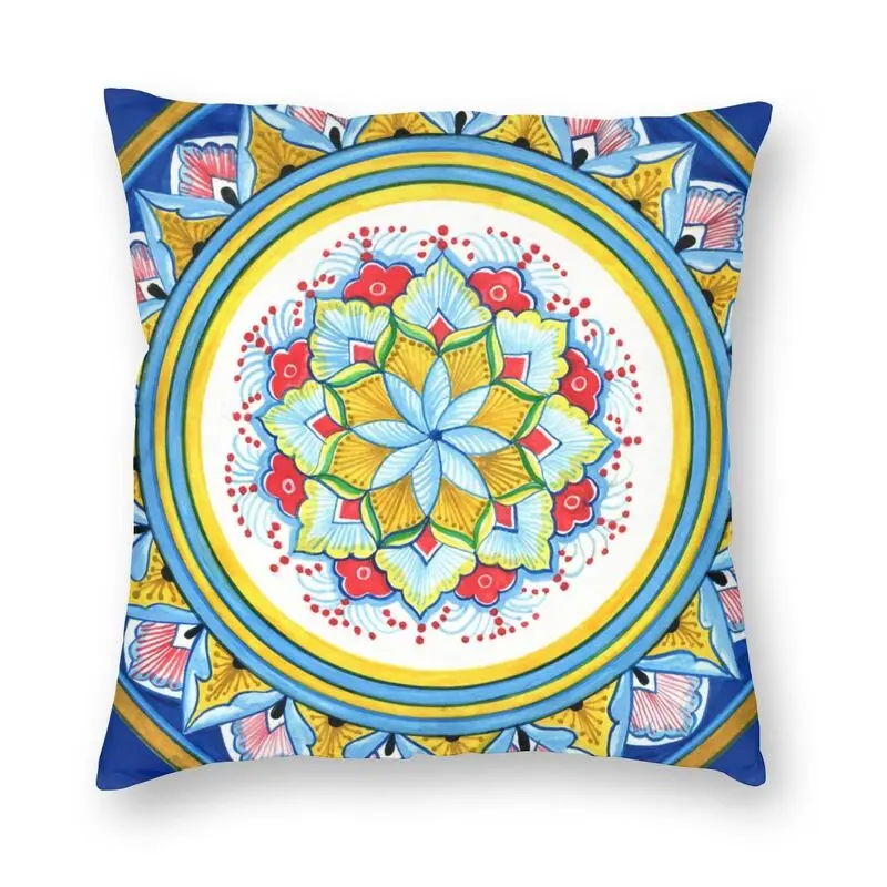 

Квадратный чехол для подушки код Мандала декоративные подушки с узором в стиле бохо декоративная подушка 40*40 см для дивана двусторонняя печ...