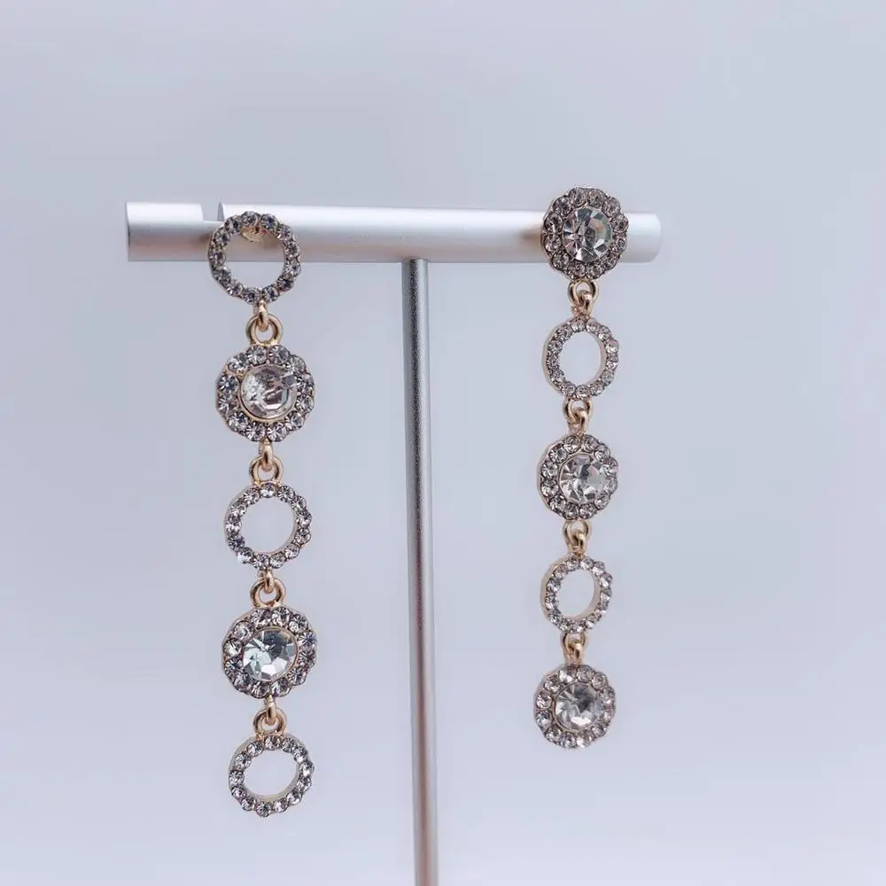 Новые золотые стеклянные серьги модные ювелирные свадебные подарки для