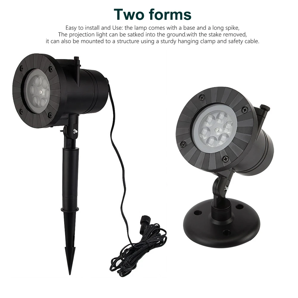 Водонепроницаемый движущийся лазерный проектор лампы 12 узоров светодиодный