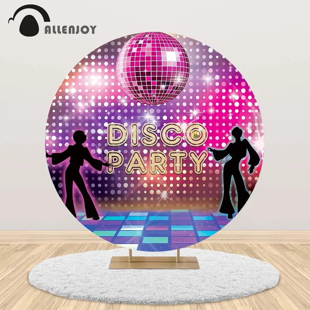 Allenjoy диско вечерние Круглый Круг фон музыкальный светильник 80s 90s Ретро стиль