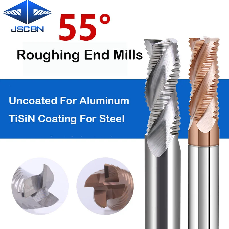 Твердосплавная концевая фреза для черновой обработки ЧПУ шероховатая карбидная