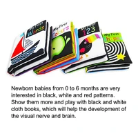 4pcsset newborn baby cognition soft cloth books studying intelligence development book children educational interactive toys