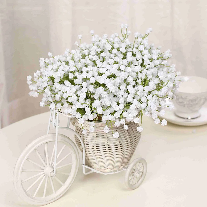 

1/3Pcs Artificial Baby's Breath Flower Gypsophila DIY Floral Fake Silicone plant for Wedding decoration Home decor Hotel Party