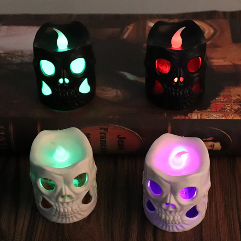 Светодиодный светильник в виде черепа декоративная Ночная лампа для Хэллоуина