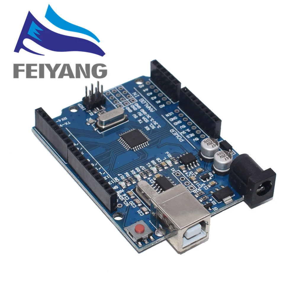 Высокое качество один Комплект UNO R3 (CH340G) MEGA328P + USB кабель ATMEGA328P AU макетная плата XIN