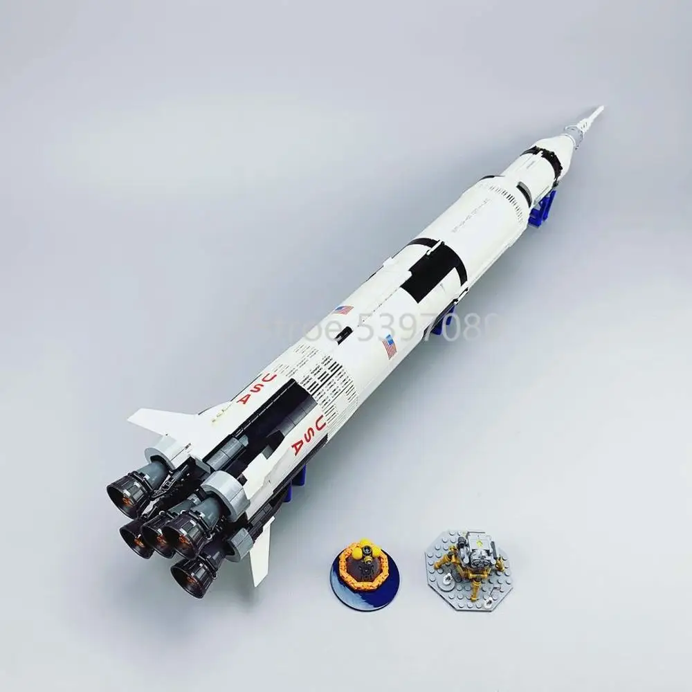 Кирпичи в наличии совместимые со строительными блоками Legoinglys Nasasa The Apollo Saturn V 21309