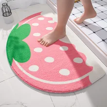 부드러운 바닥 매트 작은 신선한 텍스트 꽃 양탄자 홈 입구 카펫 침실 화장실 욕실 문 흡수성 미끄럼 방지 발 패드