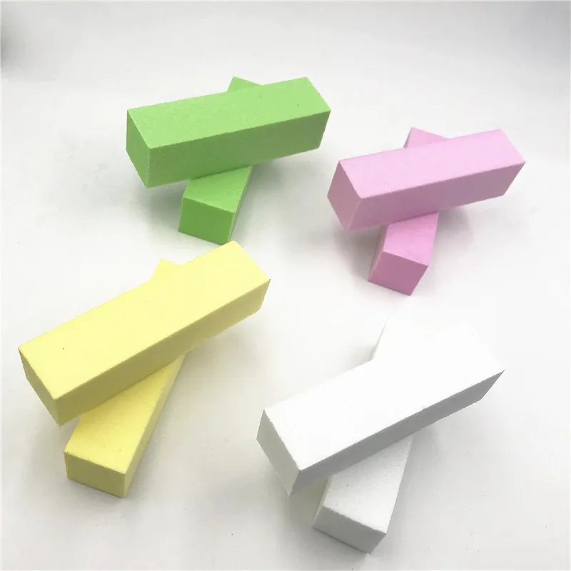 2 шт./лот белый розовый зеленый дизайн ногтей буферная полировка блестки